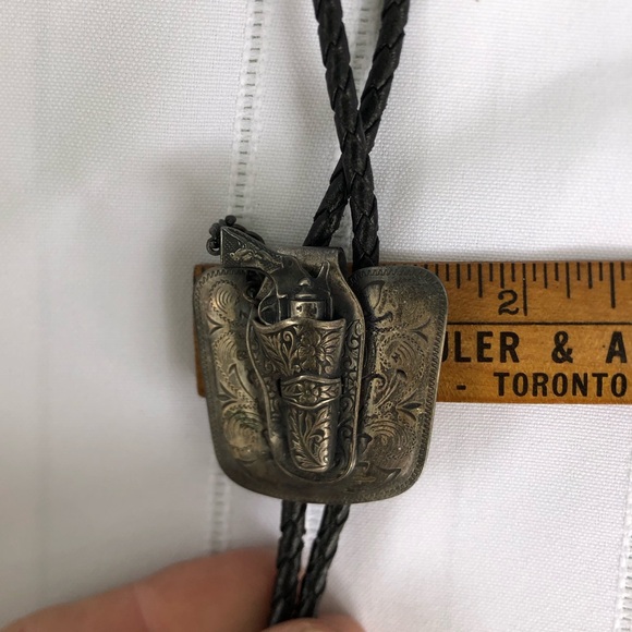 Vtg Gun Holster Western Bolo Tie - Picture 6 of 7